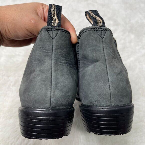 Blundstone Women's Grey Black Ankle Leather Boot Slip On Shoes Size 7.5 US - Picture 8 of 15